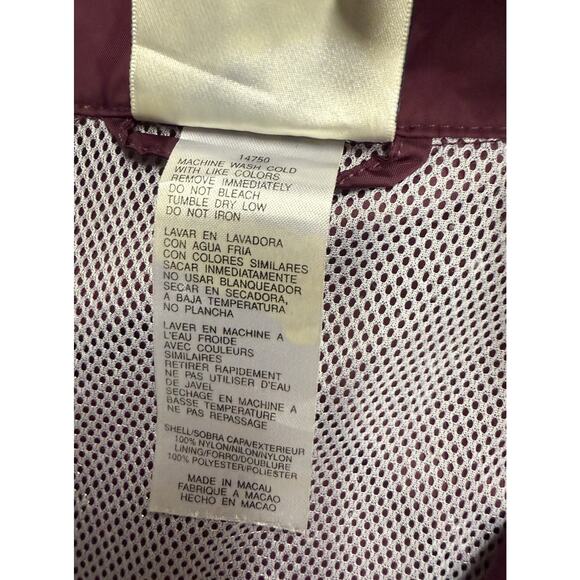 Vintage Adidas  windbreaker jacket 3 Stripes  Full Zipper Mens Size XL Purple - Picture 12 of 16